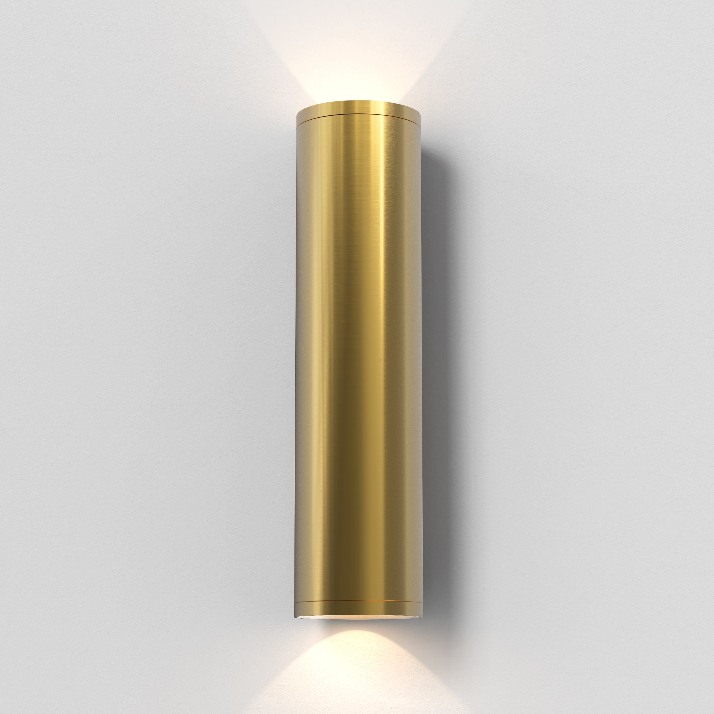Ava 1/2Lt Coastal Coastal Wall Light in Brushed Stainless Steel/PVD Brushed Brass GU10 IP44
