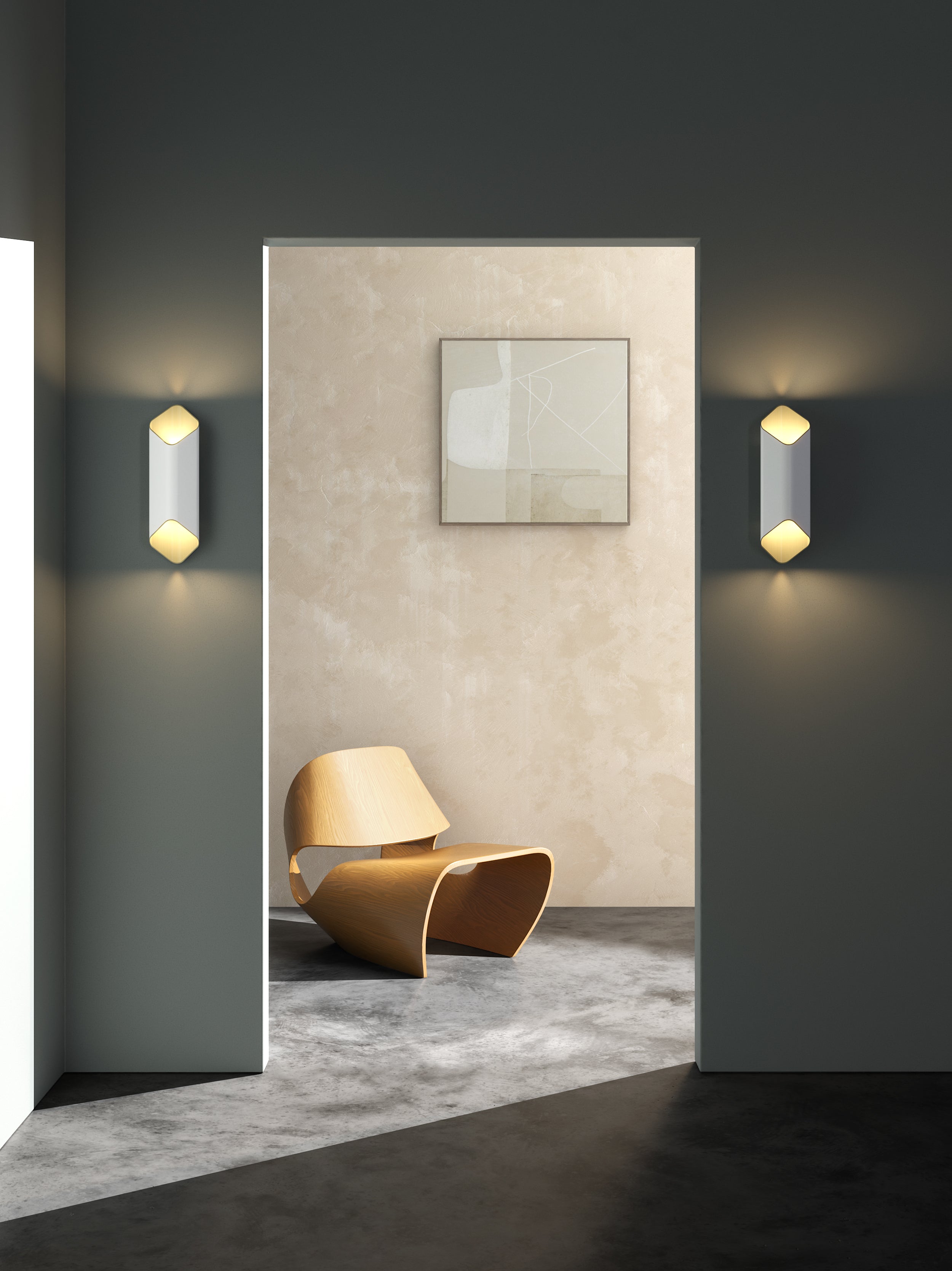 Ako 420/600 Phase Wall Light- Black/ White