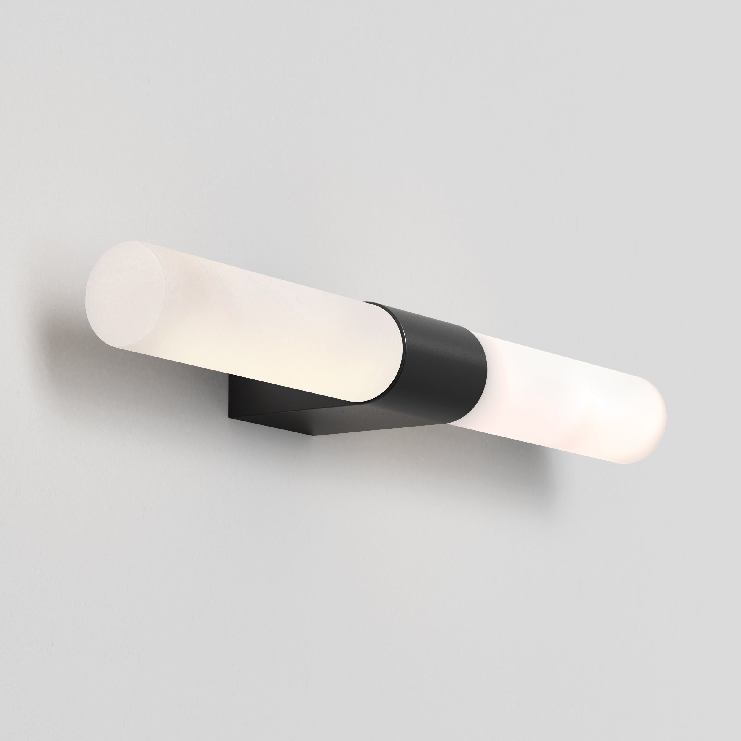 Padova Bathroom Wall Light- Polished Chrome/ Matt Black