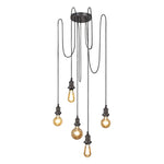 Brooklyn Cluster Ceiling Light - Pewter/Brass Finish
