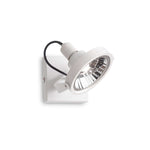 Glim 1Lt Single Spotlight IP20  - White/Black