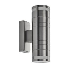 METRO OUTDOOR WALL LIGHT - STAINLESS STEEL METAL & GLASS