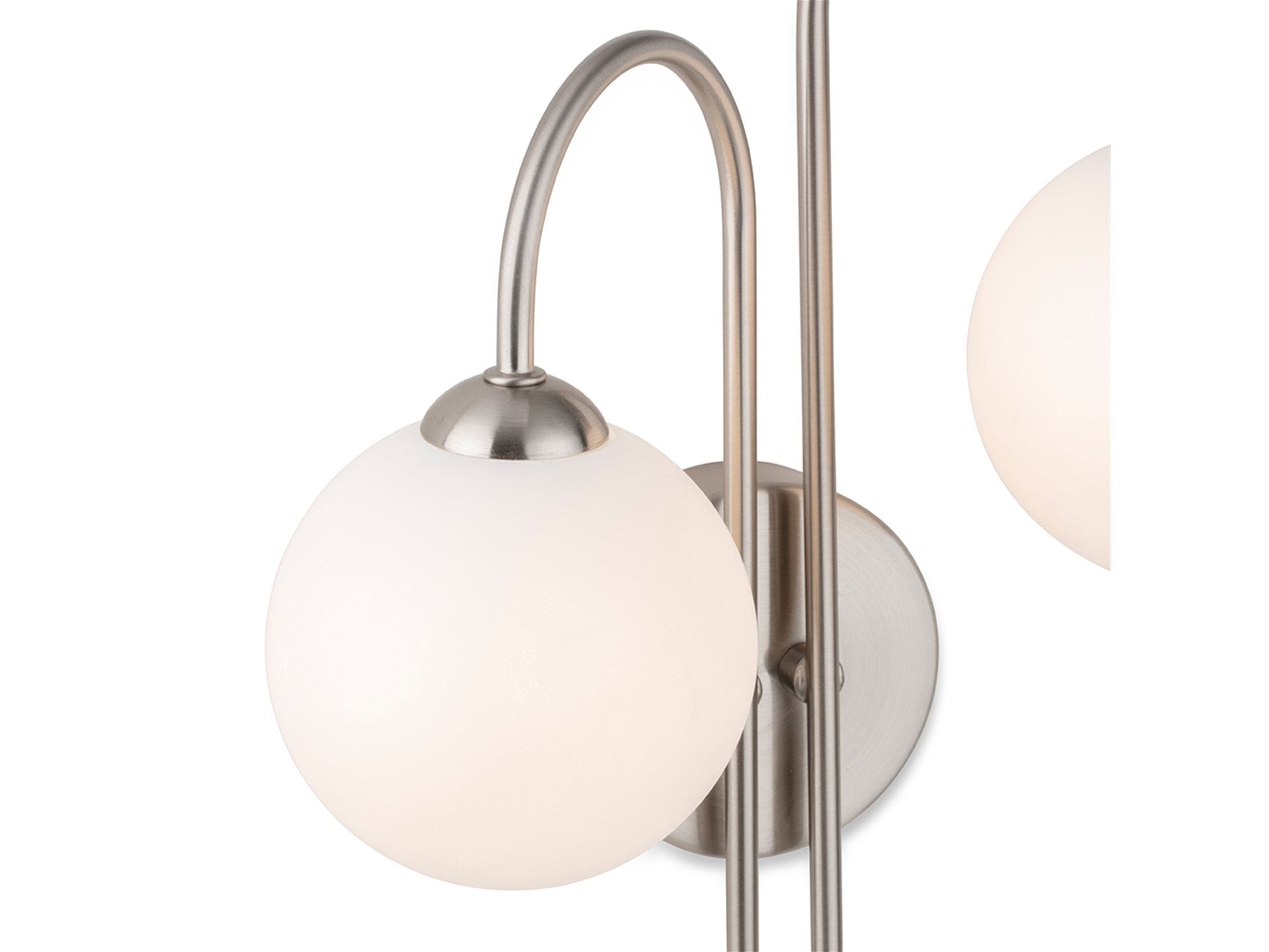 Lyndon 2Lt Wall Light Antique Brass/ Brushed Steel