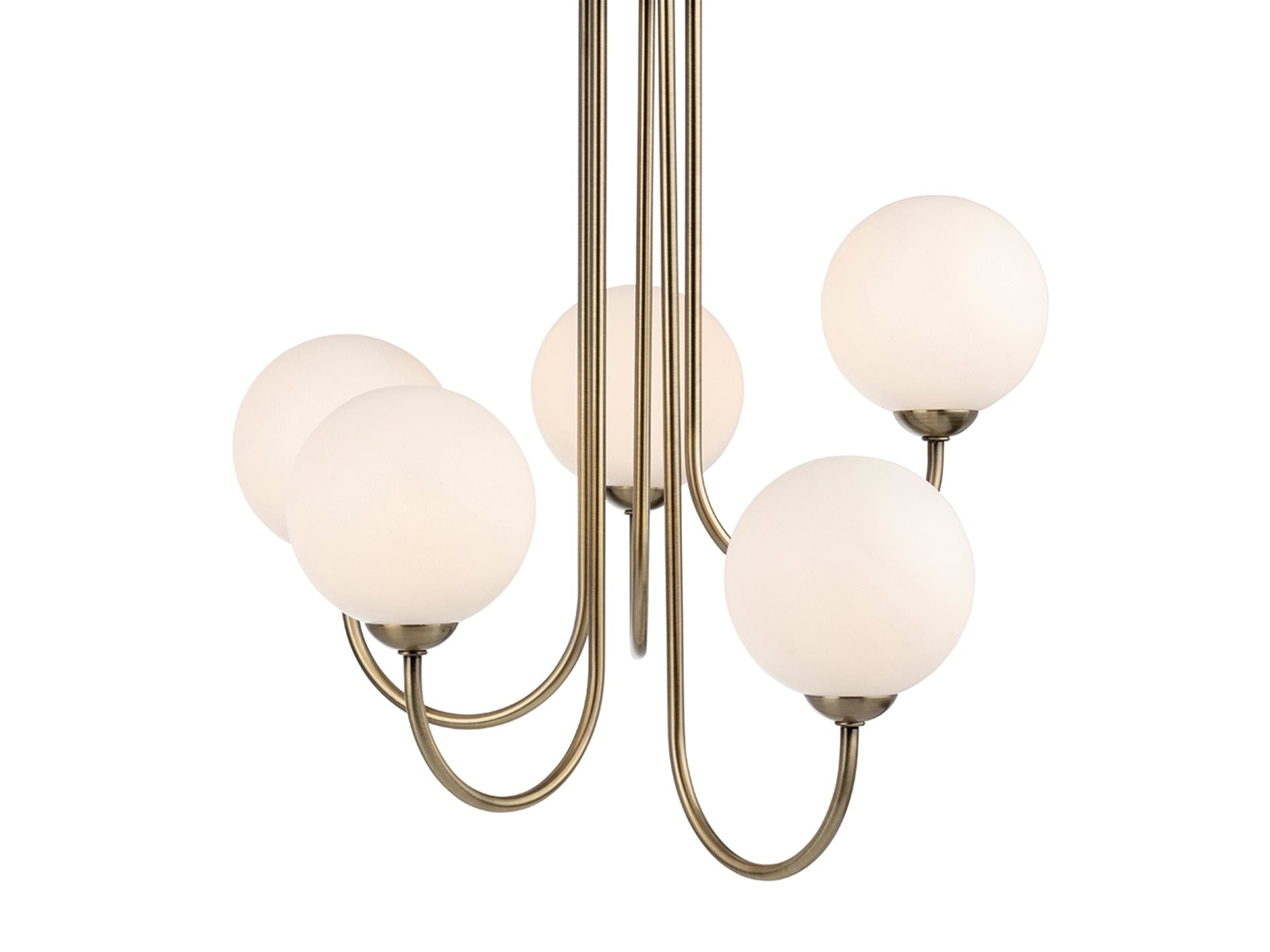 Lyndon 3/5Lt Ceiling Light- Antique Brass/ Brushed Steel Finishes