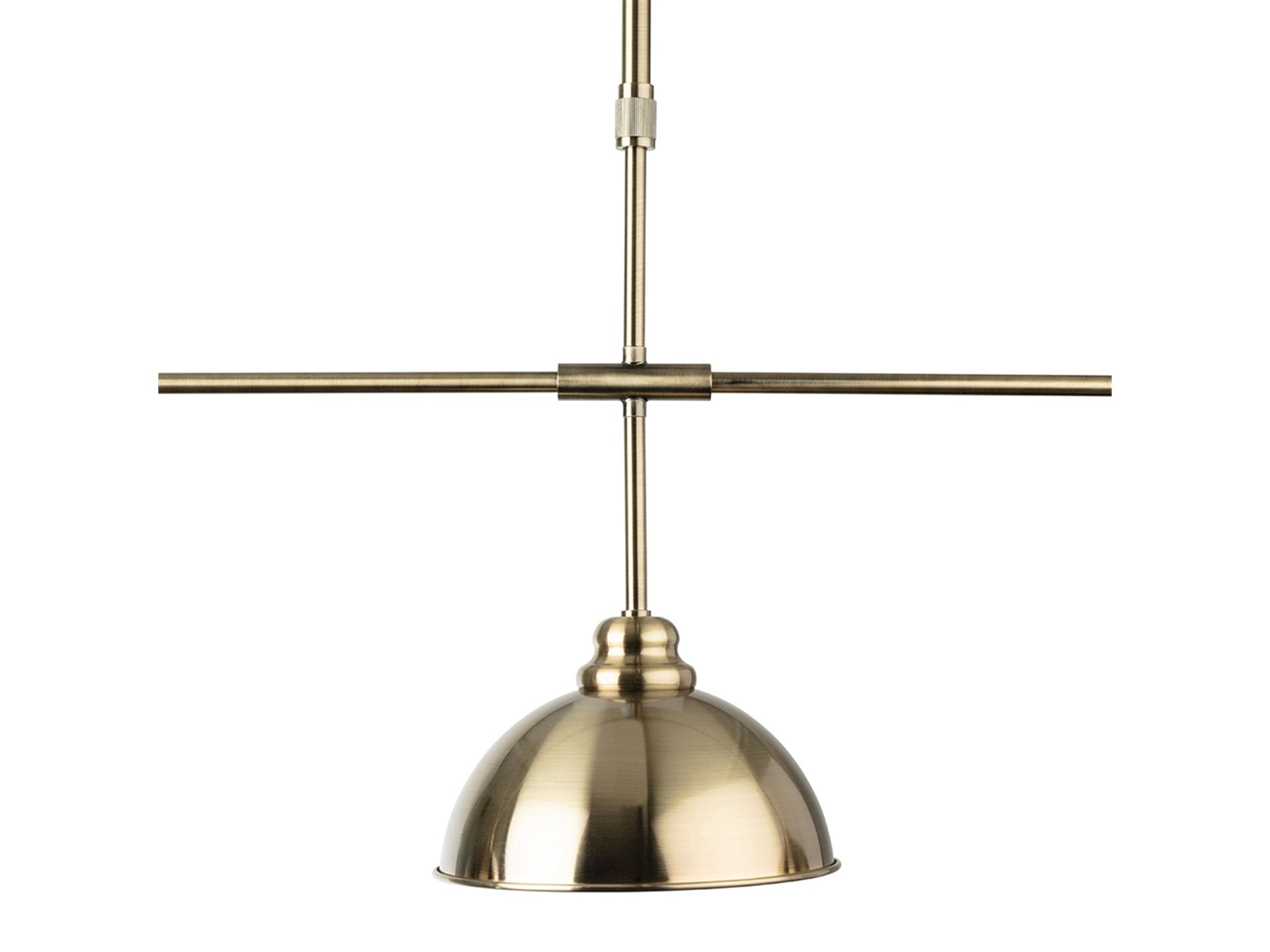 Eagle 3lt Kitchen Island Light- Antique Brass/ Brushed Steel