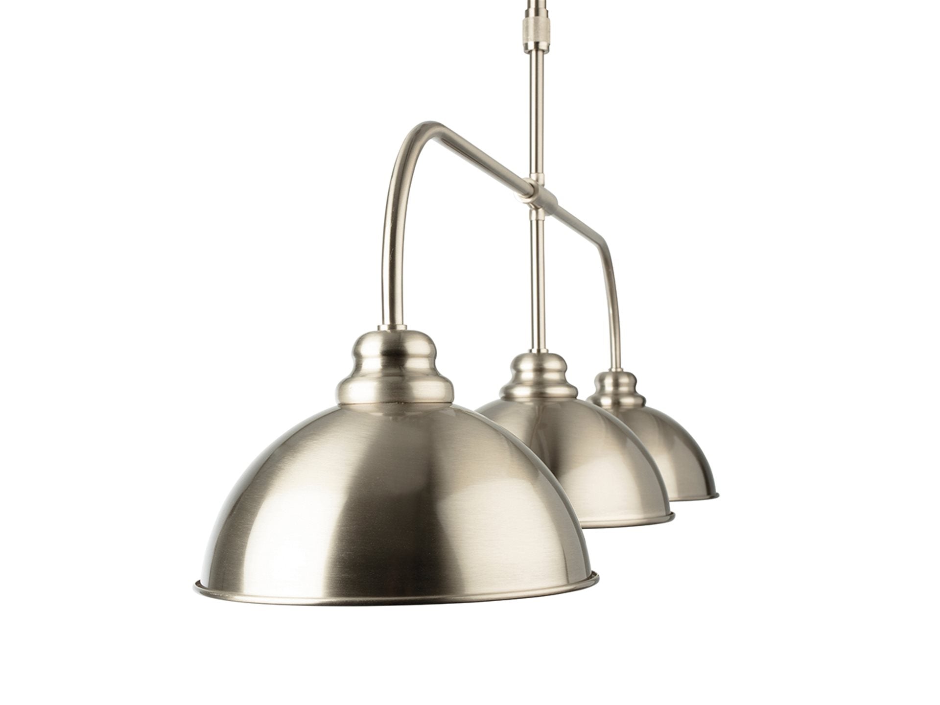 Eagle 3lt Kitchen Island Light- Antique Brass/ Brushed Steel