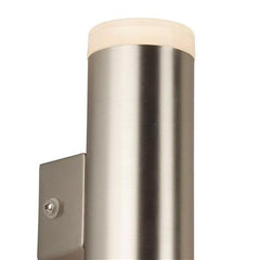 Metro Outdoor Wall Light - Satin Silver Metal & Glass