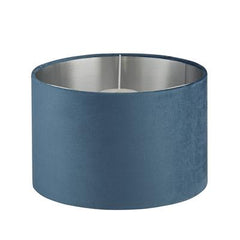 Teal Velvet Drum Light Shade - 28cm