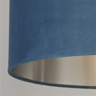 Teal Velvet Drum Light Shade - 28cm