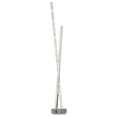 Clover Floor Lamp - Chrome Metal & Clear Crystal Integrated LED