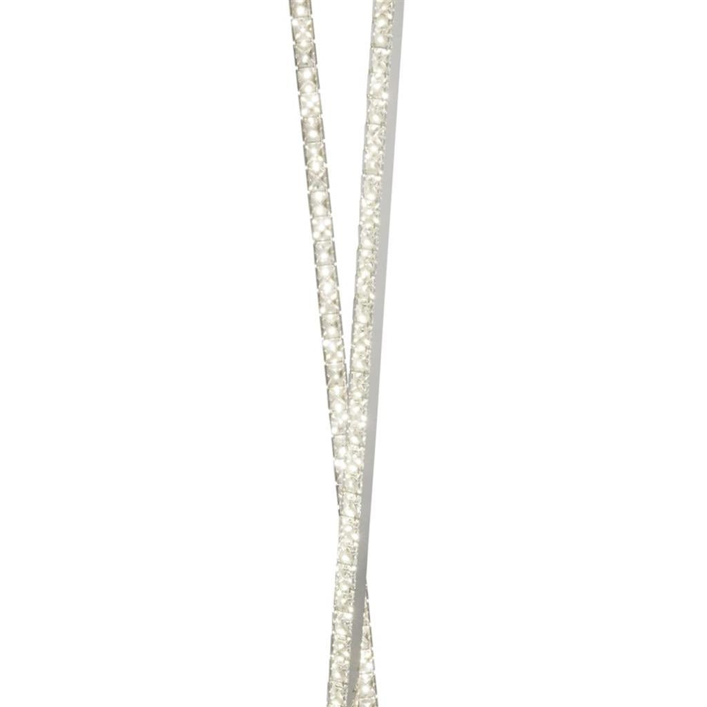 Clover Floor Lamp - Chrome Metal & Clear Crystal Integrated LED