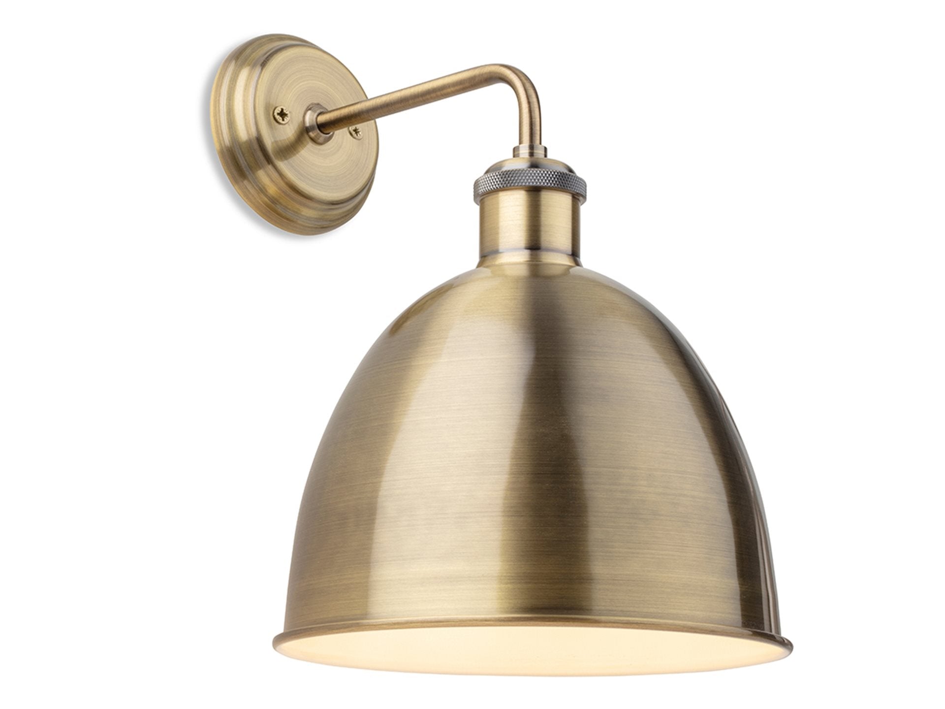 Genoa Wall Light- Antique Brass/ Brushed Steel
