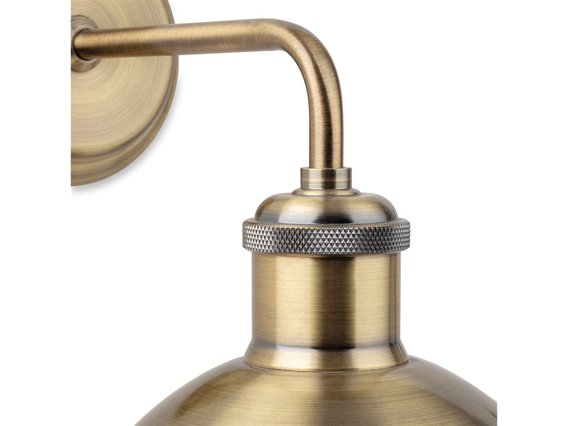 Genoa Wall Light- Antique Brass/ Brushed Steel