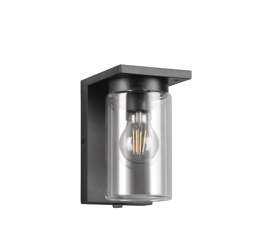 Ardila Outdoor Wall Light- Black/ Wood Finish