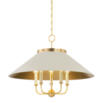 Clivedon 5Lt Chandelier - Aged Brass