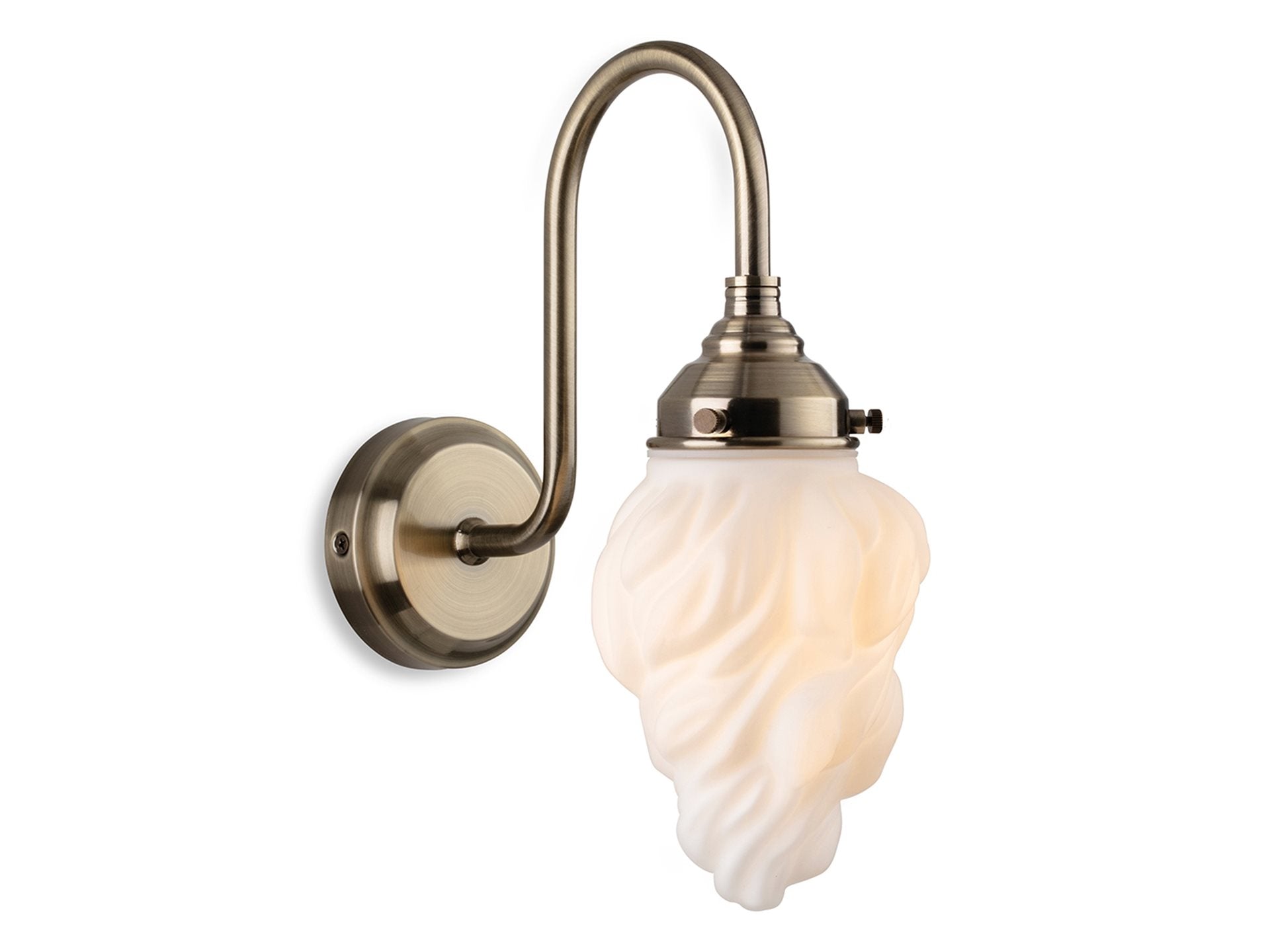 Flame Wall Light- Various Colours with Opal Flame Glass