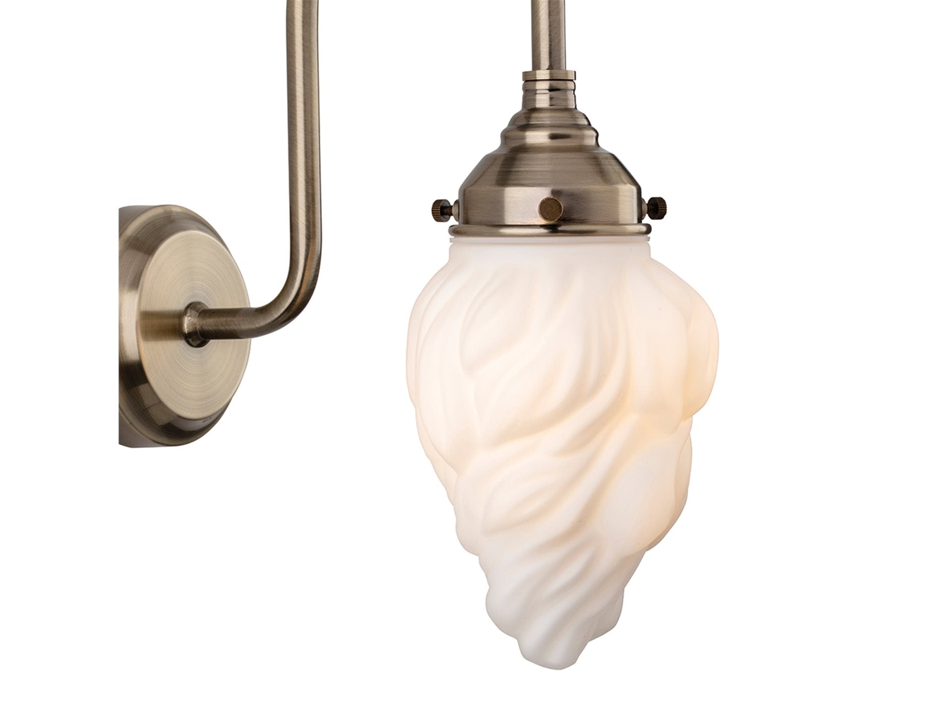 Flame Wall Light- Various Colours with Opal Flame Glass