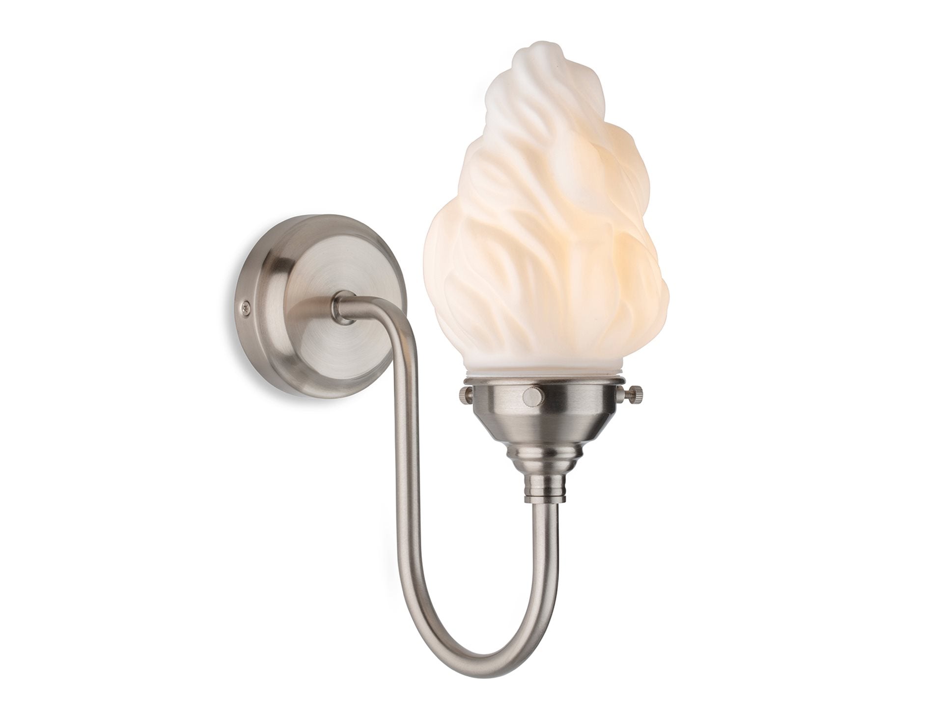 Flame Wall Light- Various Colours with Opal Flame Glass