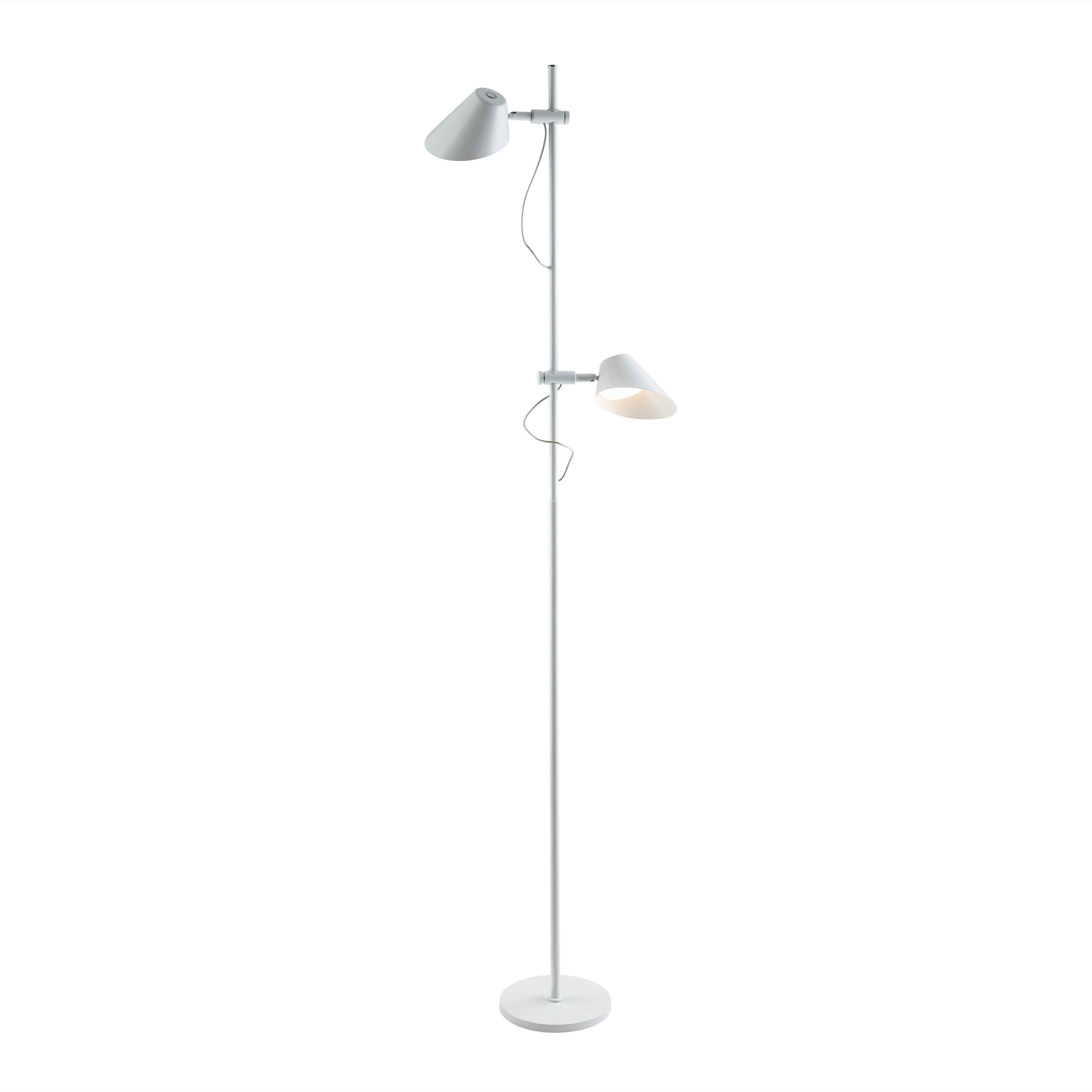 Esino 2Lt Floor Lamp- Black/ White Finish