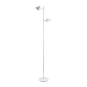 Taros 2Lt Floor Lamp- Black/ White Finish