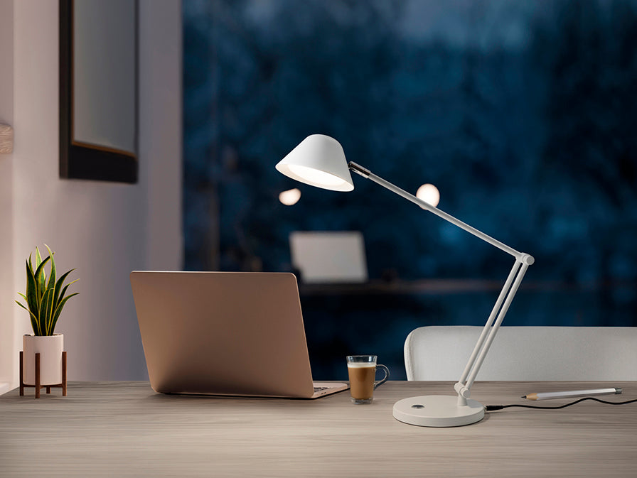 Taros  Table Lamp- White/ Black