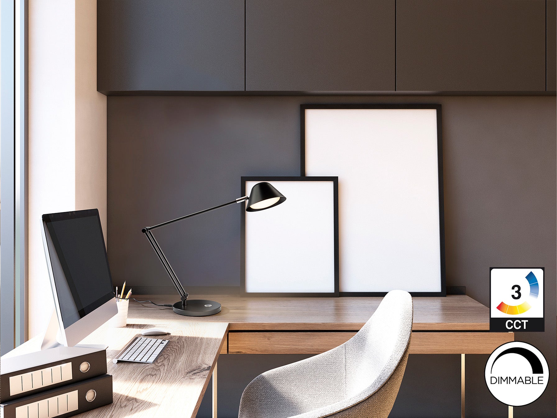 Taros  Table Lamp- White/ Black