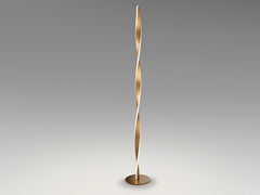 Twist LED Floor Lamp - Gold Finish