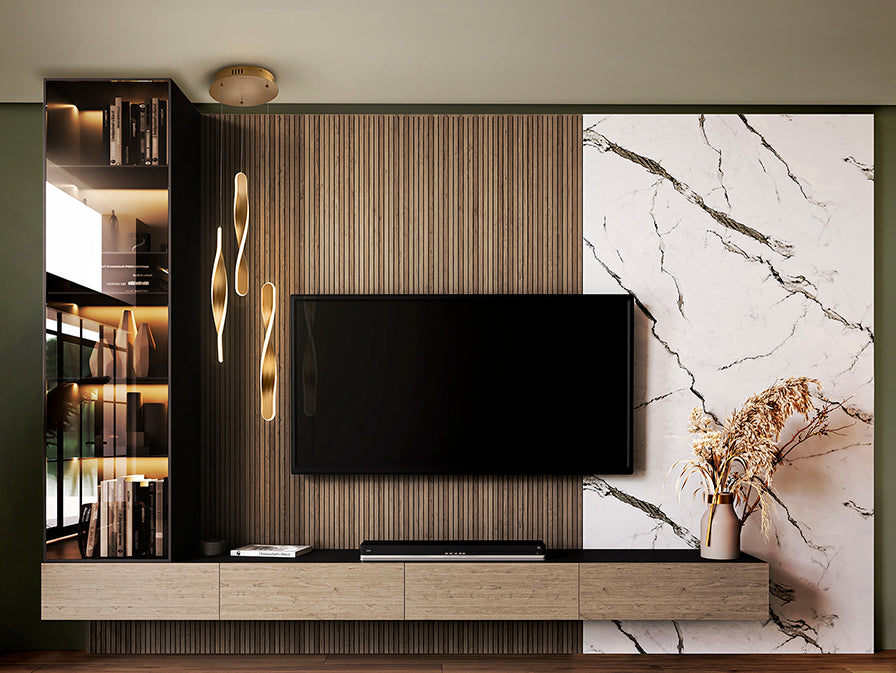 Twist - Lamp 3L Black/Gold Ip20 Integrated Led