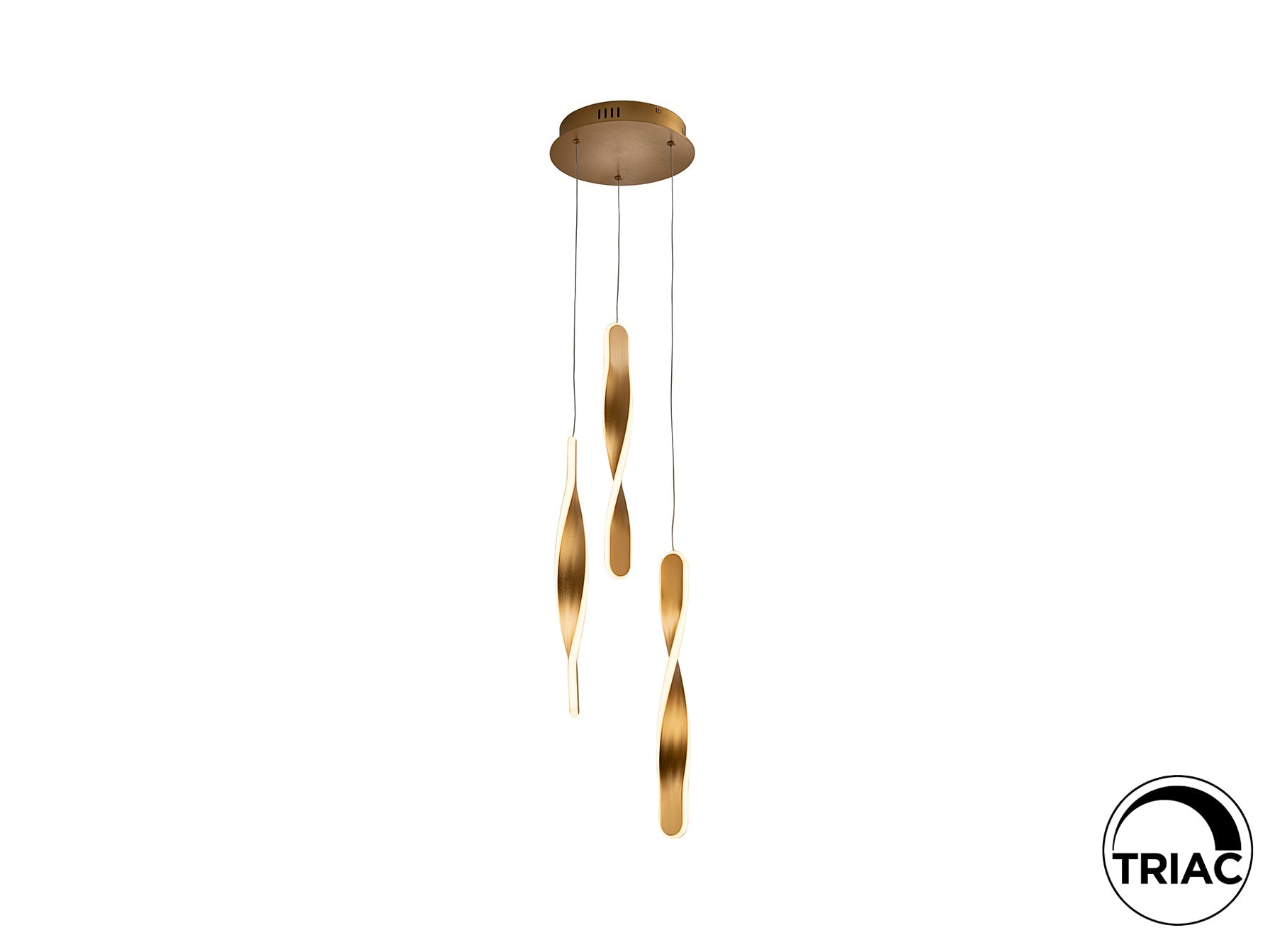 Twist - Lamp 3L Black/Gold Ip20 Integrated Led