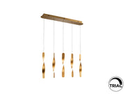 Twist LED Linear Pendant - Brushed Gold