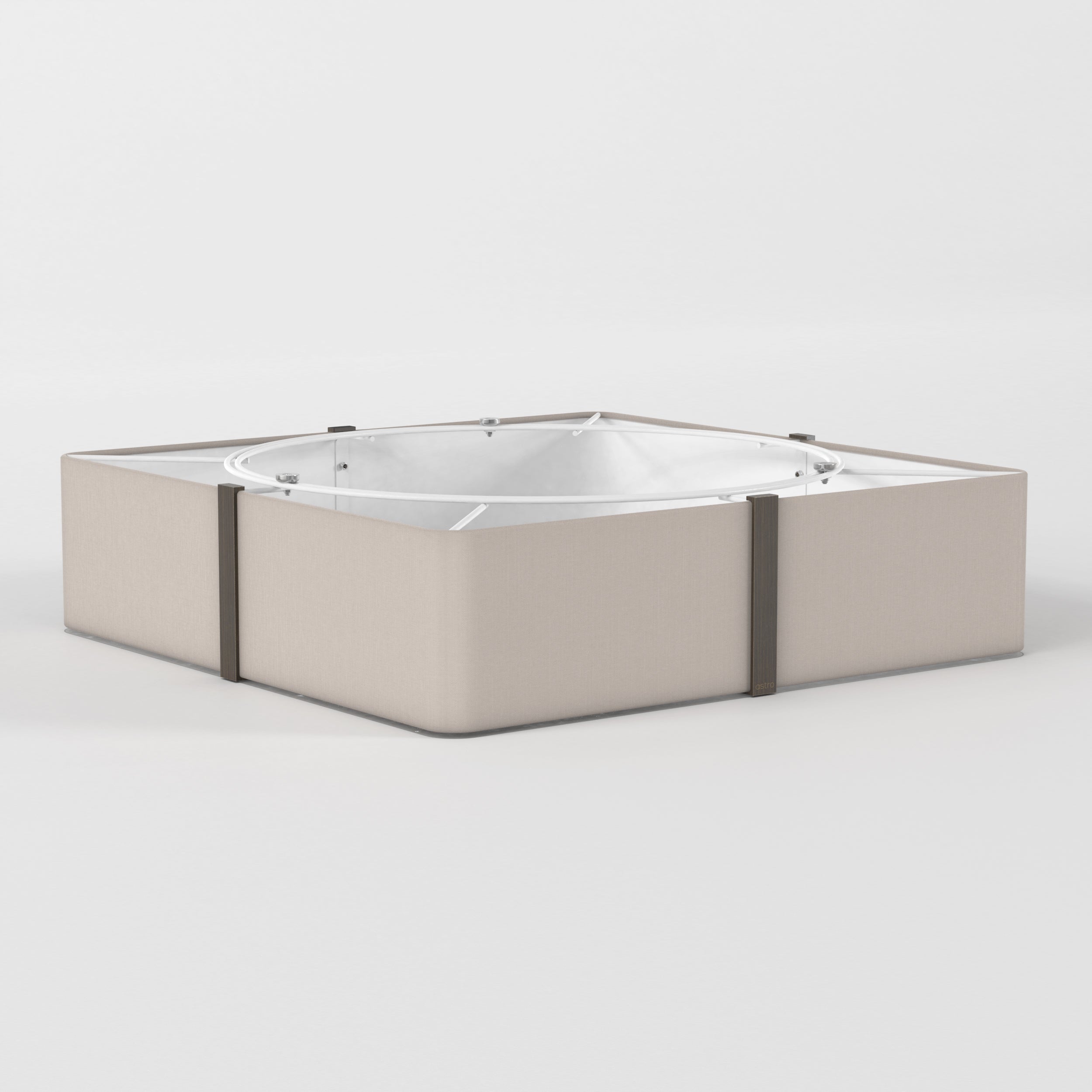 Elba Square 350/500 Shade- White/ Putty Finishes