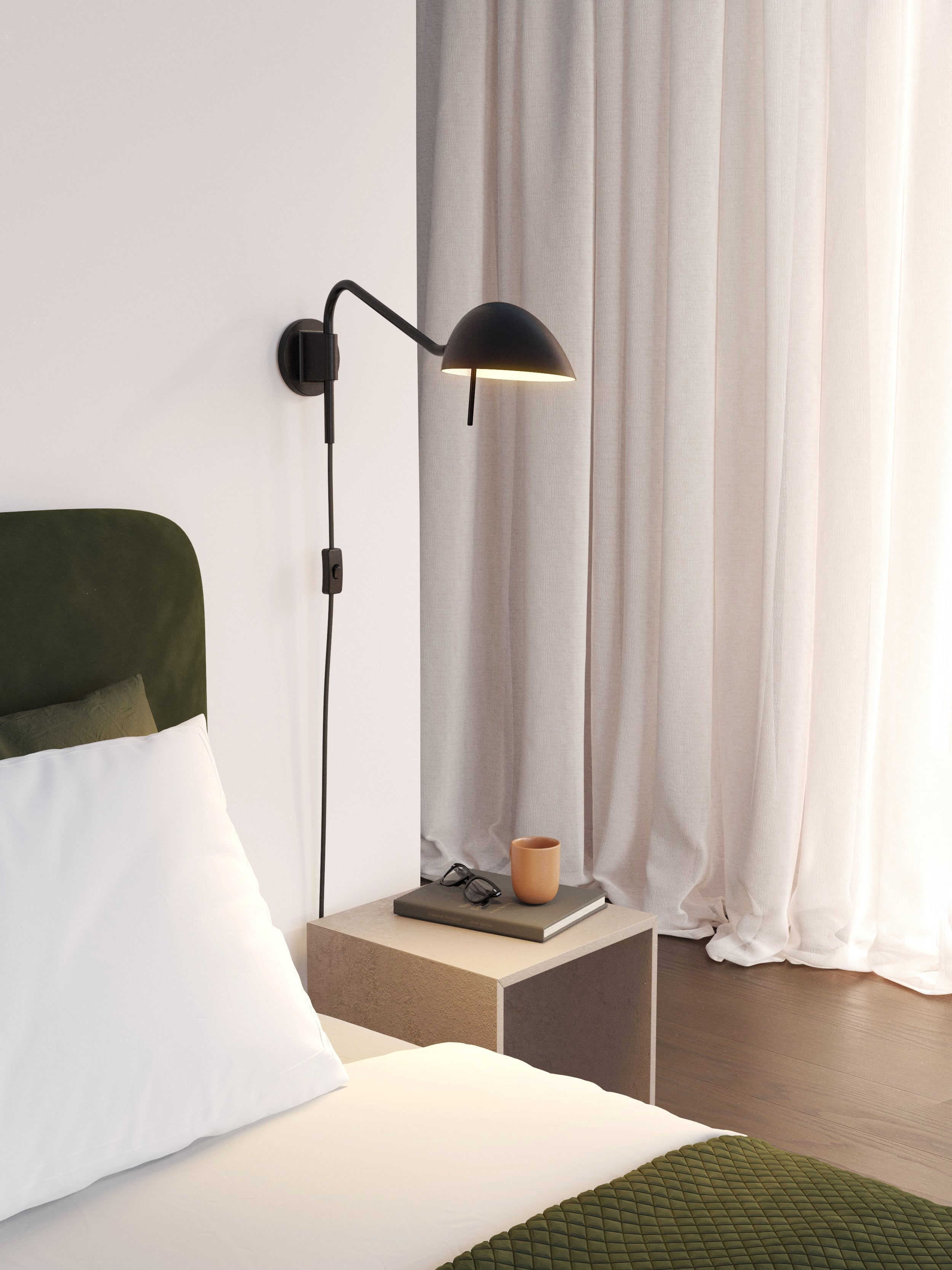 Serge Plug-In Task Light - White/Black