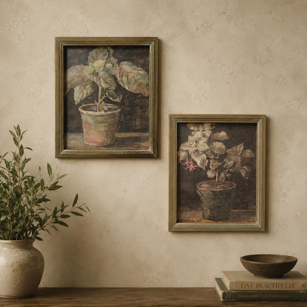 Potted Plant Framed Picture
