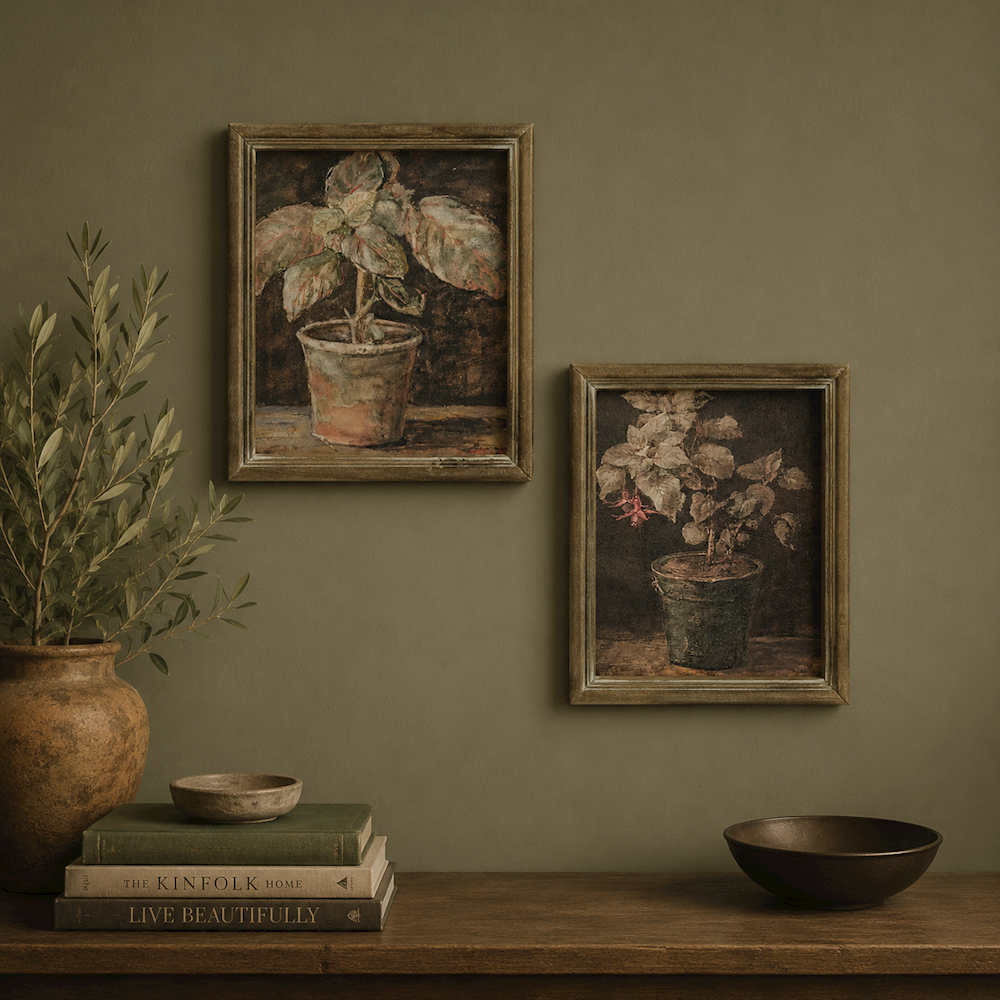 Potted Plant Framed Picture