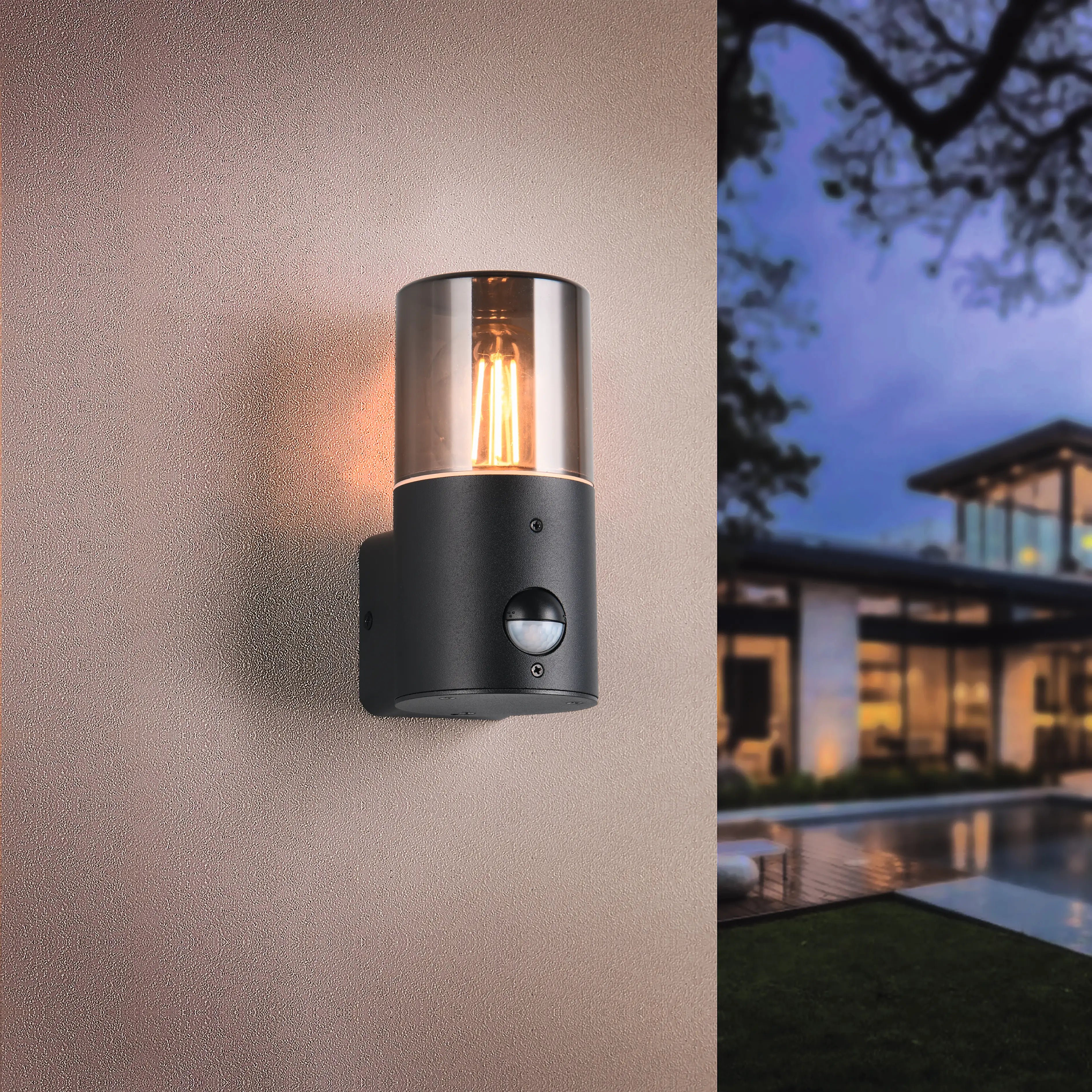 HOOSIC PIR Outdoor Wall Light IP44 Motion Sensor