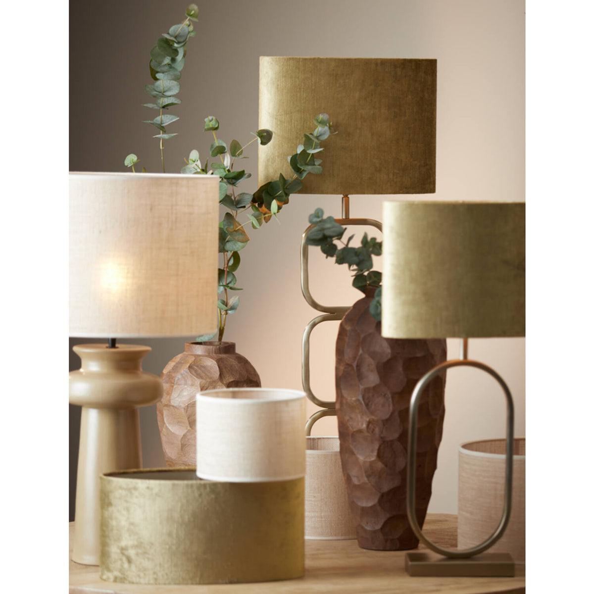 Sendai Shade Cylinder 40-40-30 cm- Beige Finish
