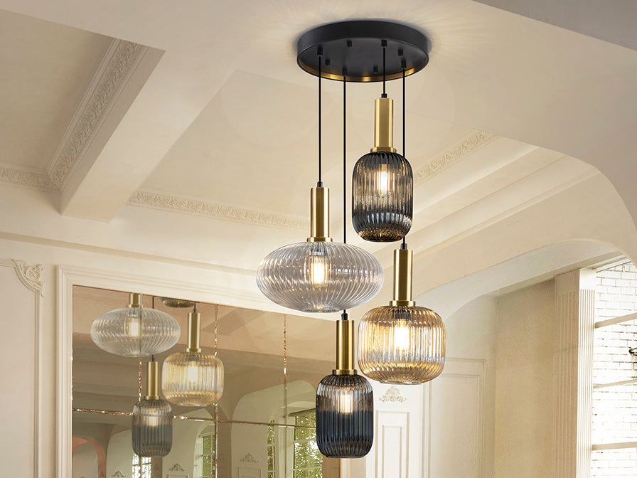 Norma Lamp 4/9/18L Black/Brass E27 Ip20 Dimmable