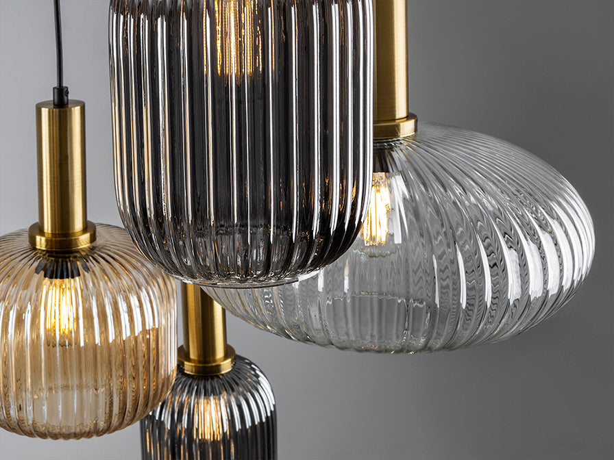 Norma Lamp 4/9/18L Black/Brass E27 Ip20 Dimmable