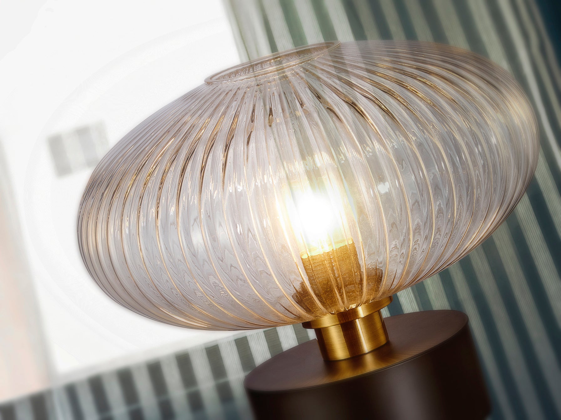 Norma Table Lamp- Black-Brass Finish