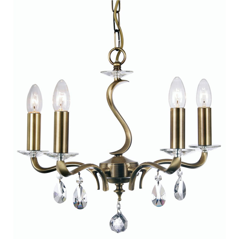 Cobra 3/5 Pendant- Chrome & Antique Brass Finishes