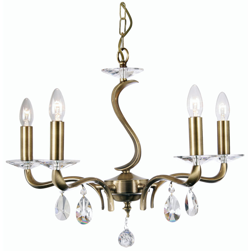 Cobra 3/5 Pendant- Chrome & Antique Brass Finishes