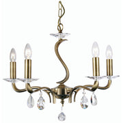 Cobra 3/5 Pendant- Chrome & Antique Brass Finishes