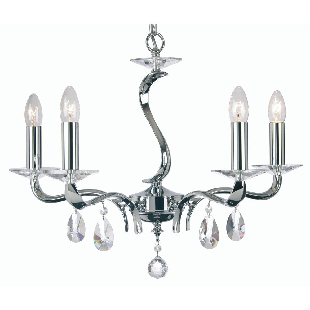 Cobra 3/5 Pendant- Chrome & Antique Brass Finishes