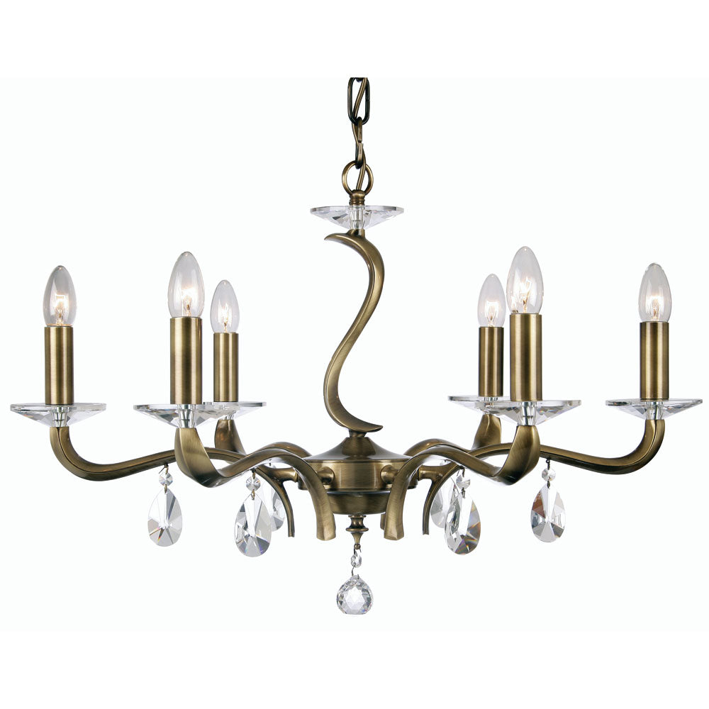 Cobra 6/9 Ceiling Light- Chrome & Antique Brass Finishes