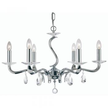 Cobra 6/9 Ceiling Light- Chrome & Antique Brass Finishes