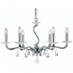 Cobra 6/9 Ceiling Light- Chrome & Antique Brass Finishes