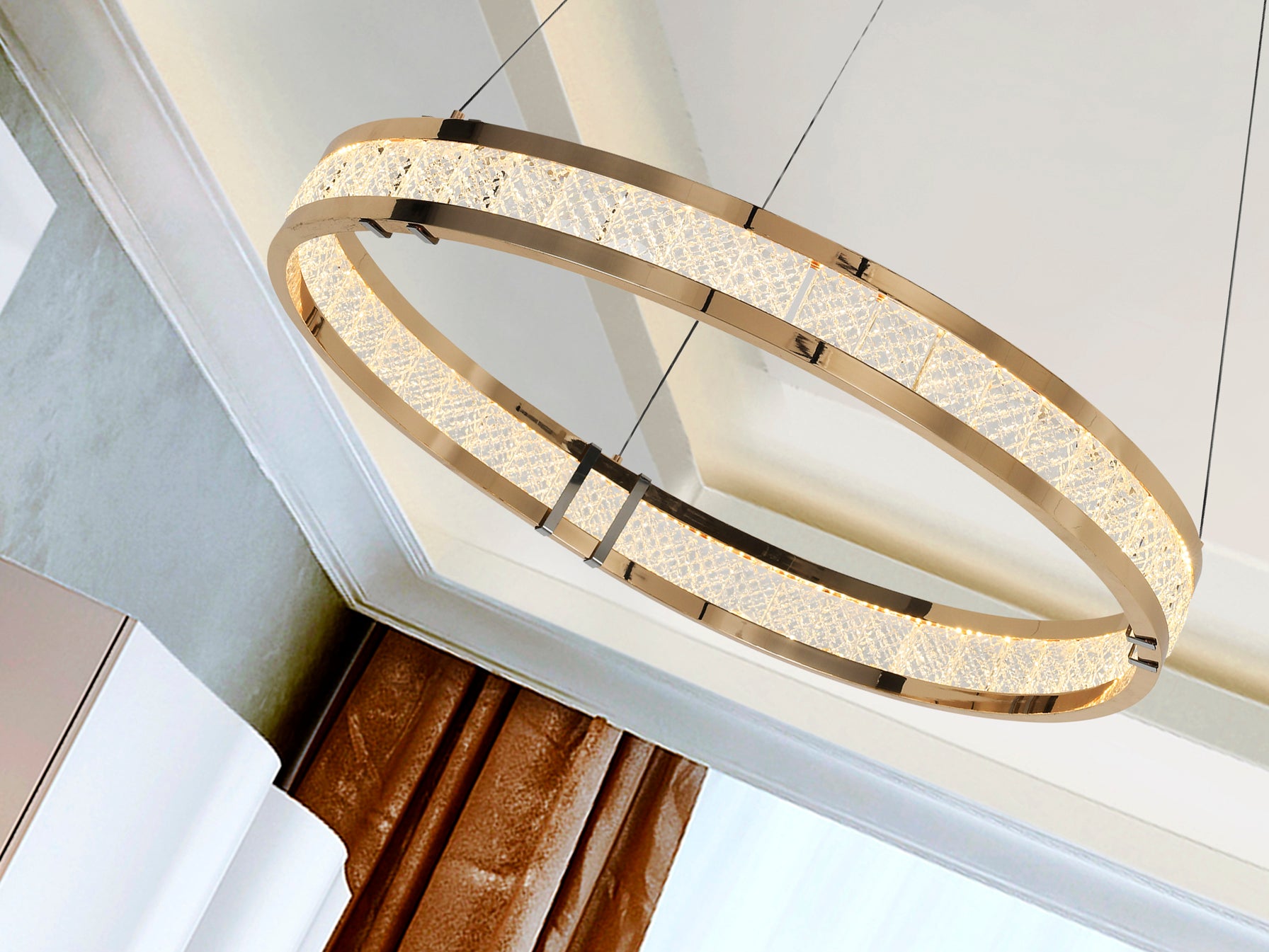 Lorian 1 Ring Ceiling Light- Gloss Golden Finish