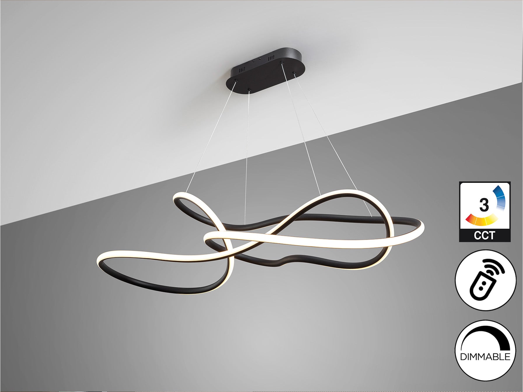 Evania Ceiling Light - Matt Black Finish