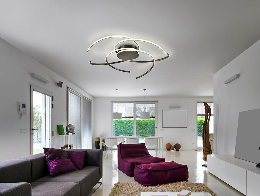 CADENCE - LARGE CEILING LAMP- BLACK
