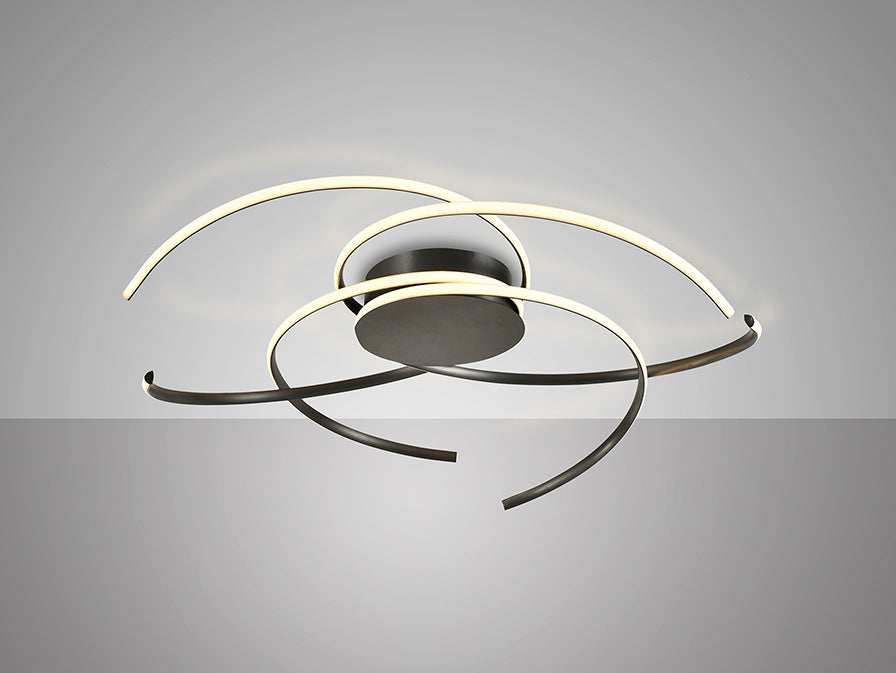 CADENCE - LARGE CEILING LAMP- BLACK
